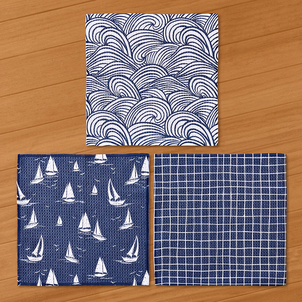 Geometry Dishcloth Set, Coastal Day - Image 2