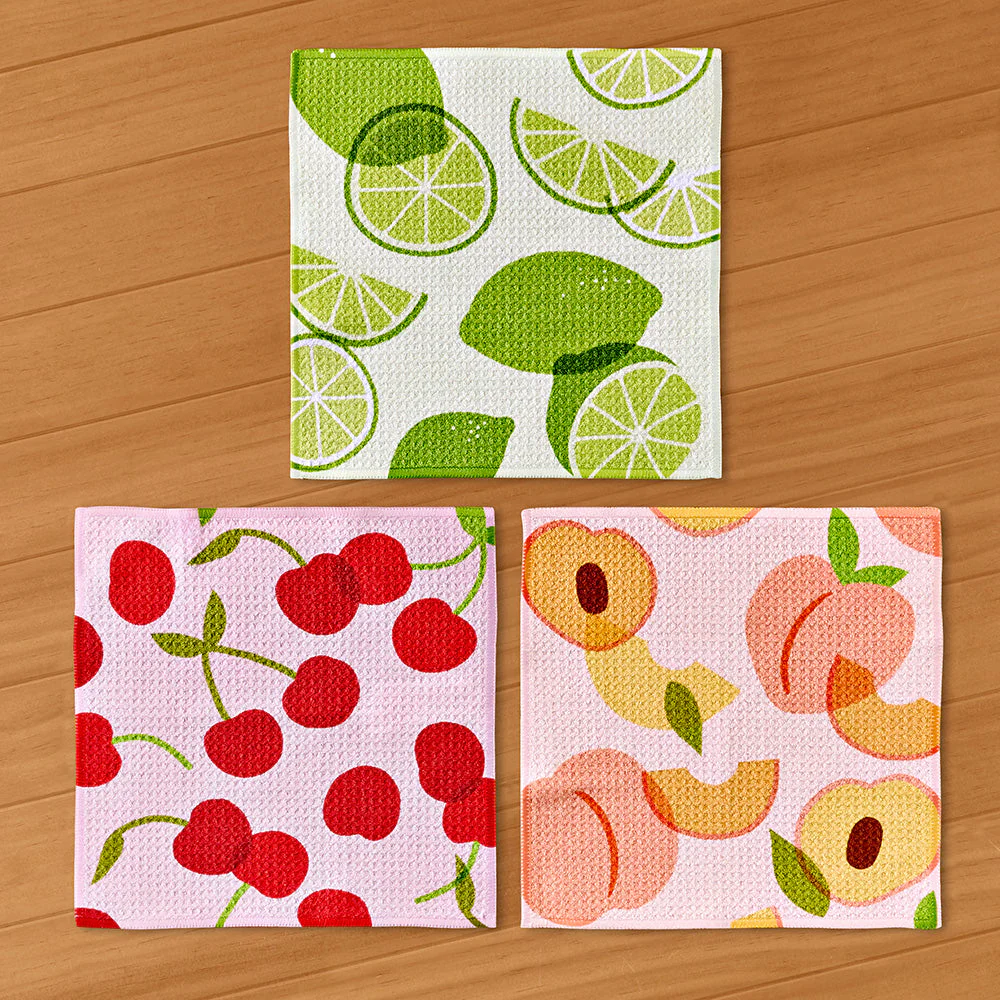 Geometry Dishcloth Set, Fruit Fun - Image 2