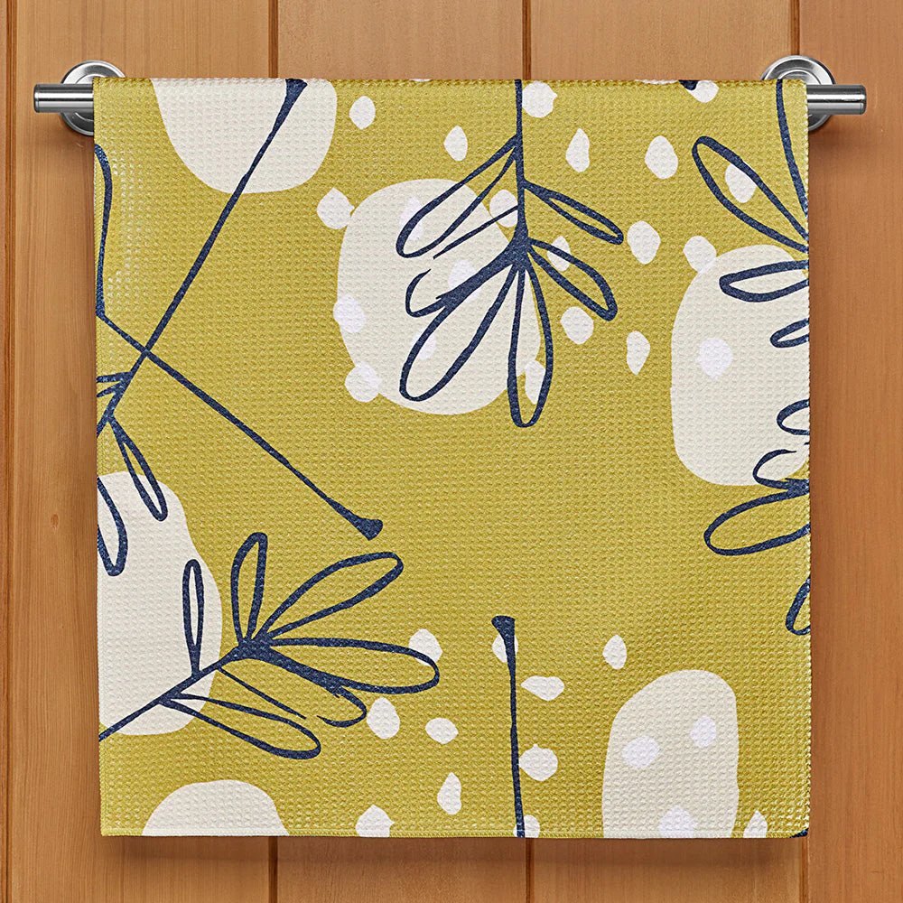 Geometry Tea Towel, Go Green