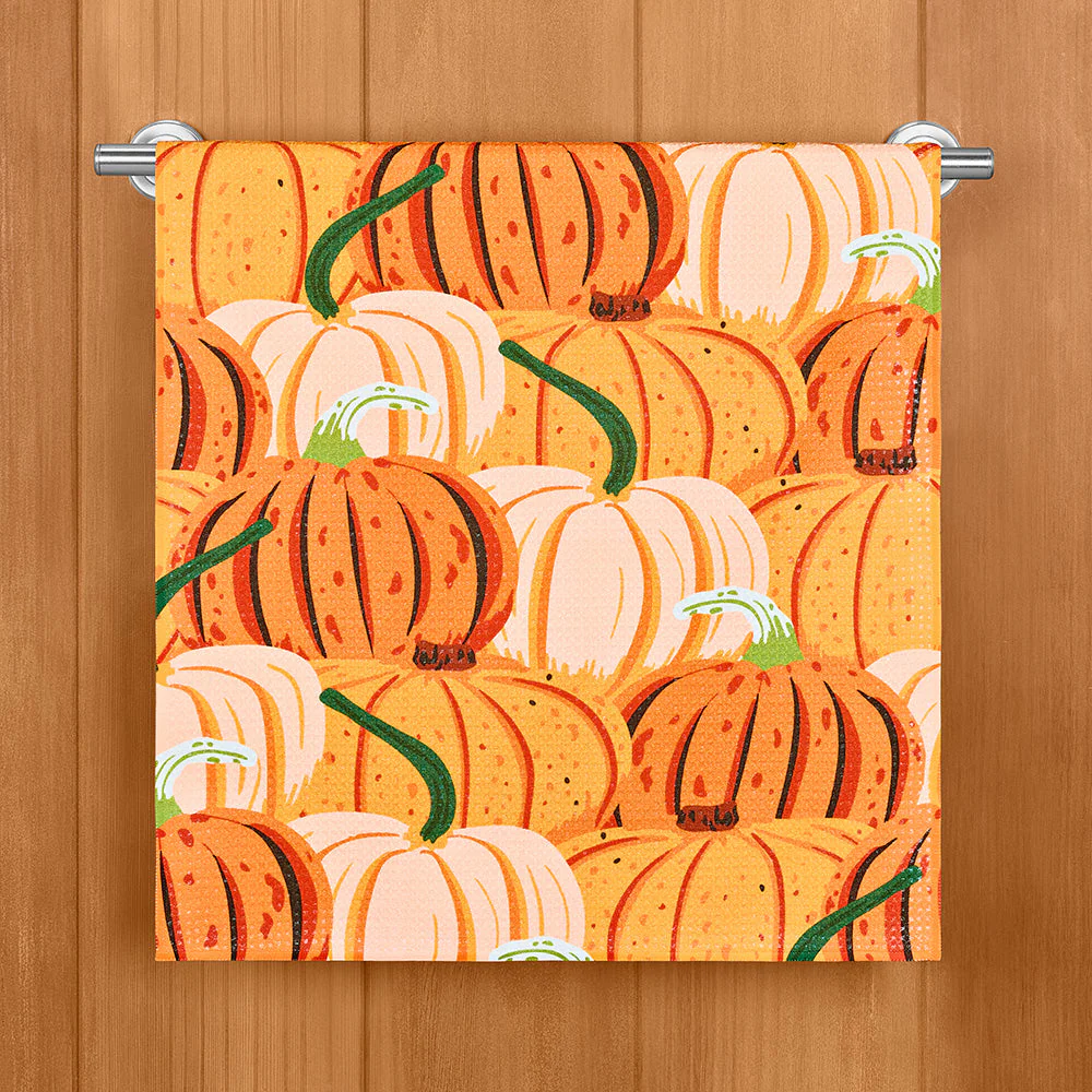 Geometry Tea Towel, Gourds and Pumpkins