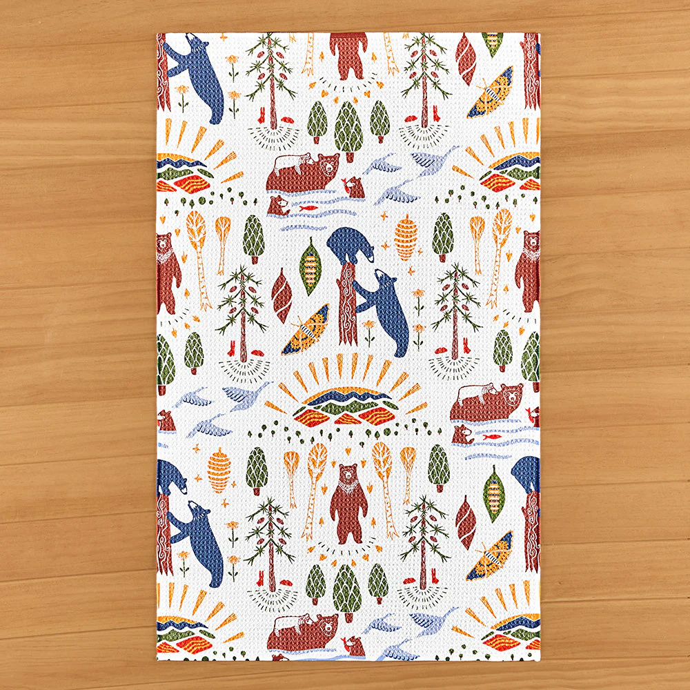 Geometry Tea Towel, Mama Bear - Image 2