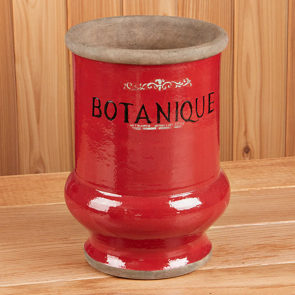 Glazed Ceramic Red Vase