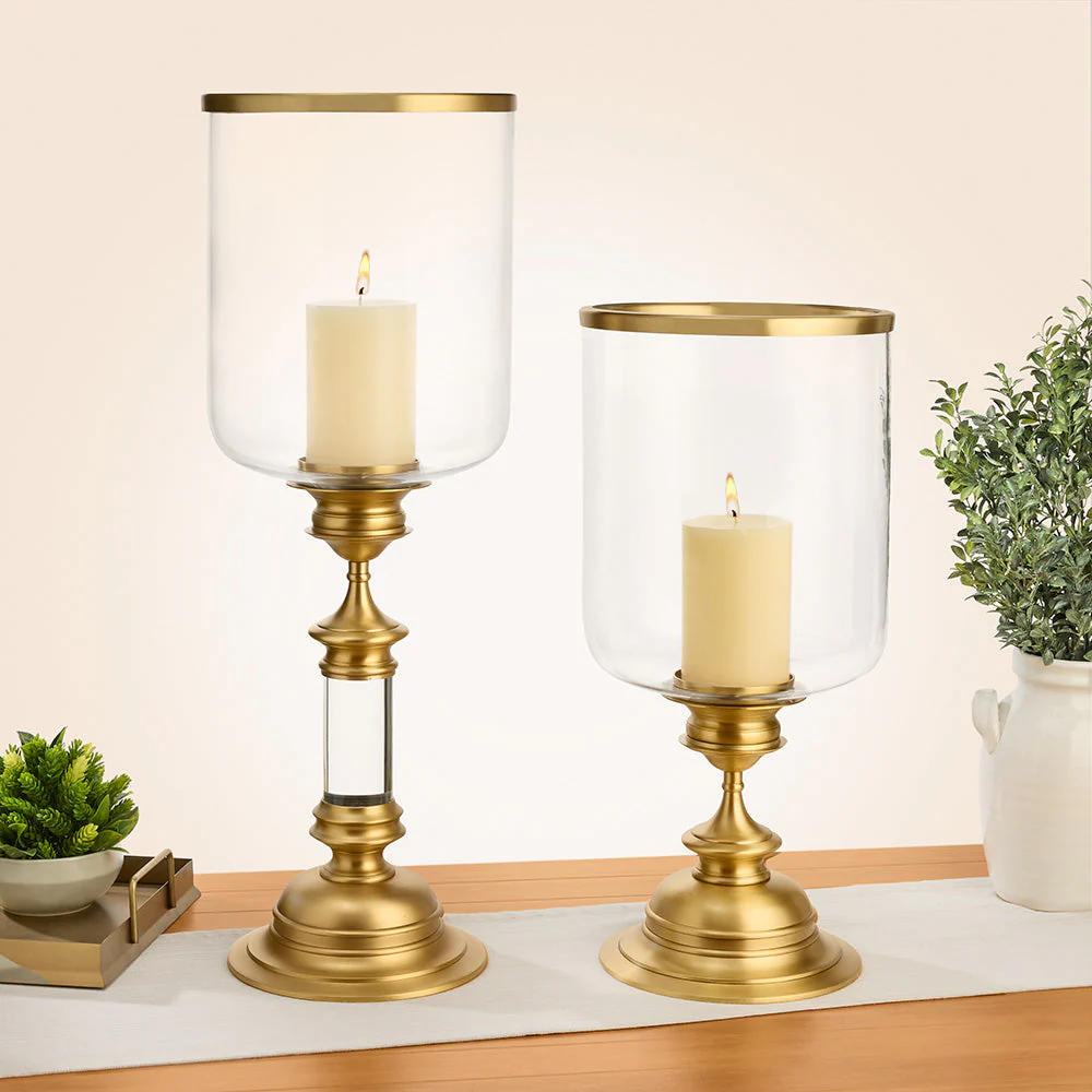 Global Views Estate Hurricane Candleholders - Image 2