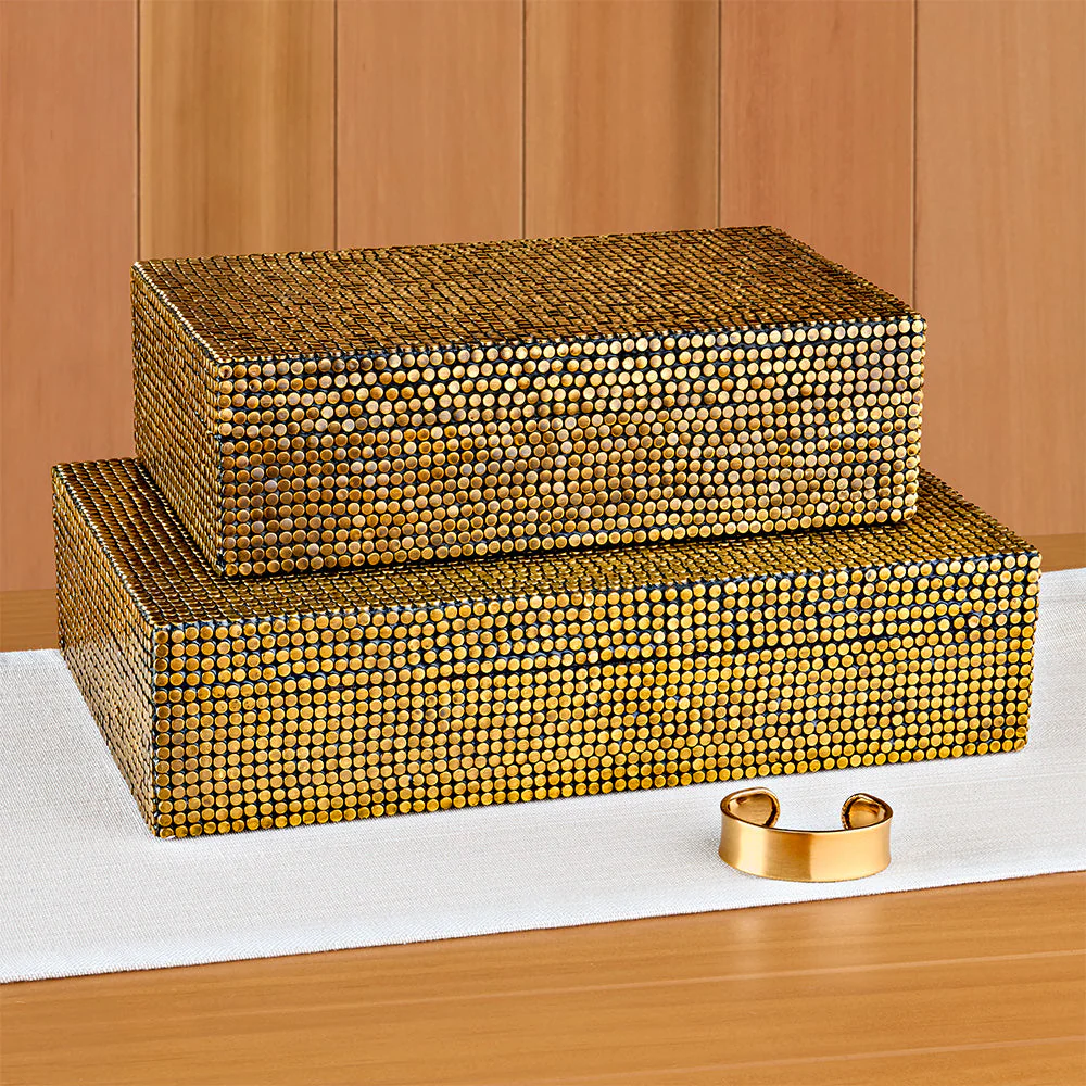 Global Views Lames Brass-Studded Box