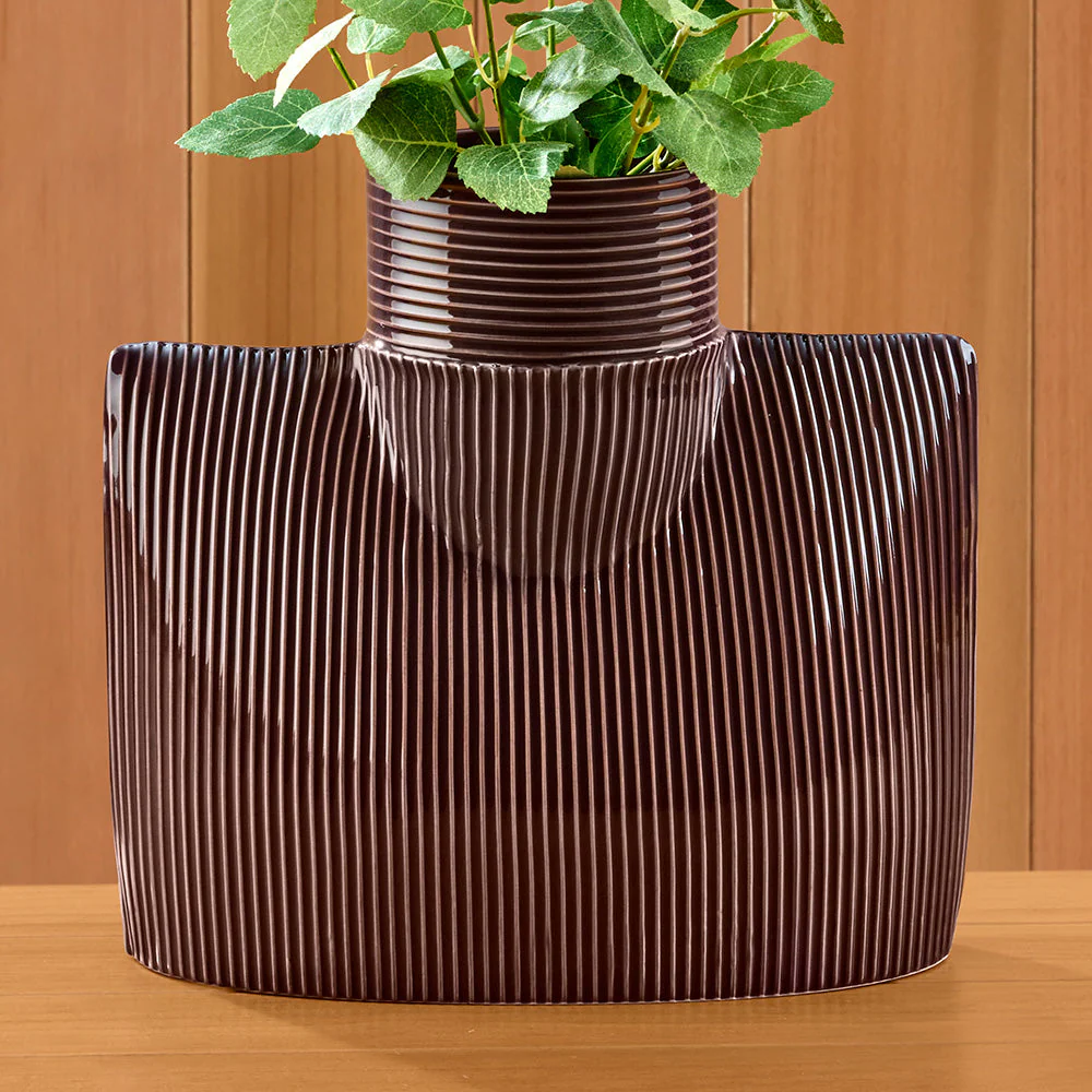 Global Views Ribbed Collar Vase - Image 2