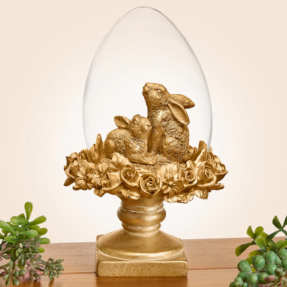 Golden Easter Bunny Egg Dome Finials - Image 3