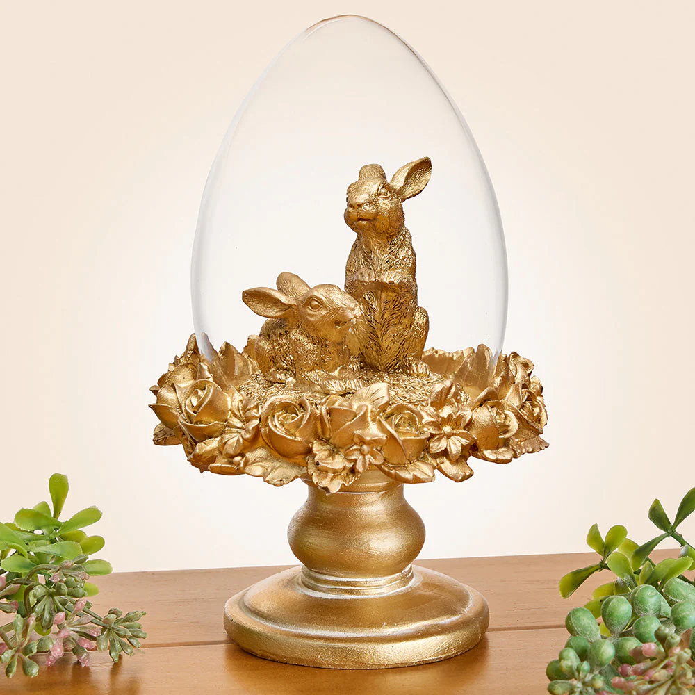 Golden Easter Bunny Egg Dome Finials - Image 4