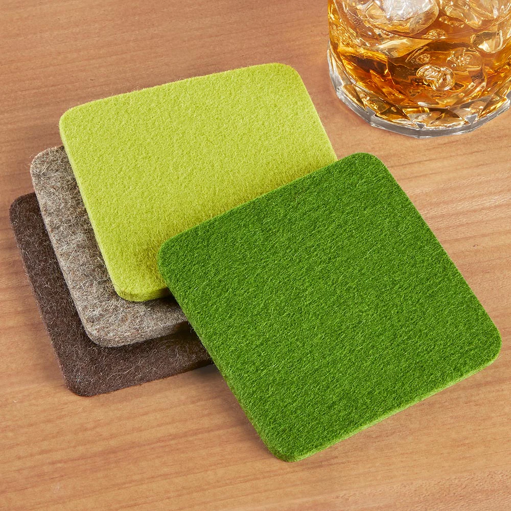 Graf Lantz Bierfilzl Square Felt Coasters, Set of 4