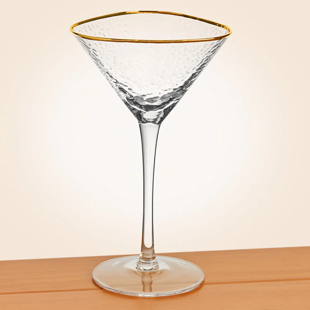 Hammered Martini Glasses, Set of 4