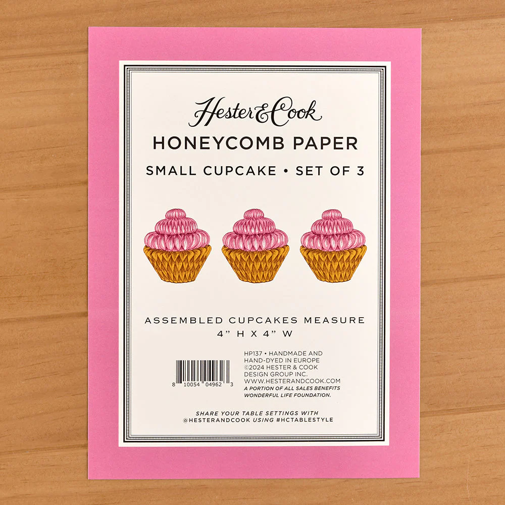 Hester & Cook Honeycomb Paper Party Decorations, Cupcakes - Image 2