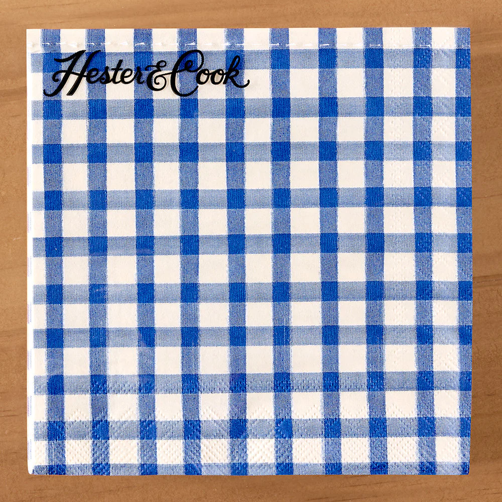 Hester & Cook Paper Napkins, Painted Check - Image 4