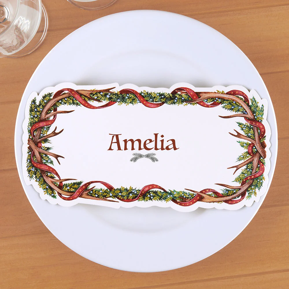 Hester & Cook Place Card Table Accents, Antler Garland