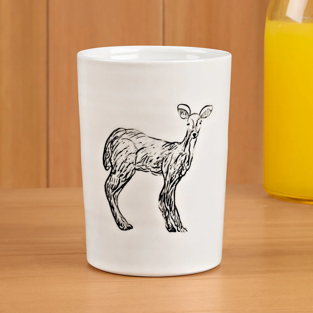 Hope + Mary Porcelain Woodland Animal Cup, Deer - Image 3