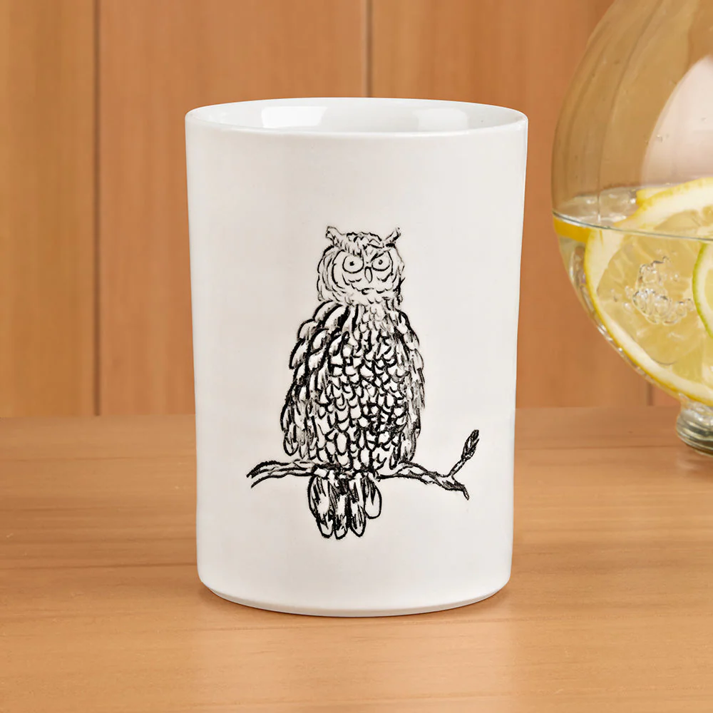 Hope + Mary Porcelain Woodland Animal Cup, Owl - Image 2