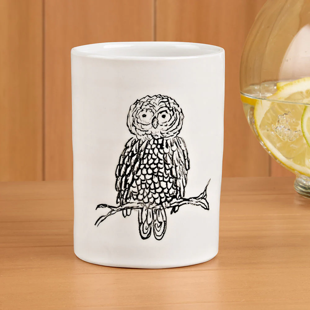 Hope + Mary Porcelain Woodland Animal Cup, Owl - Image 3