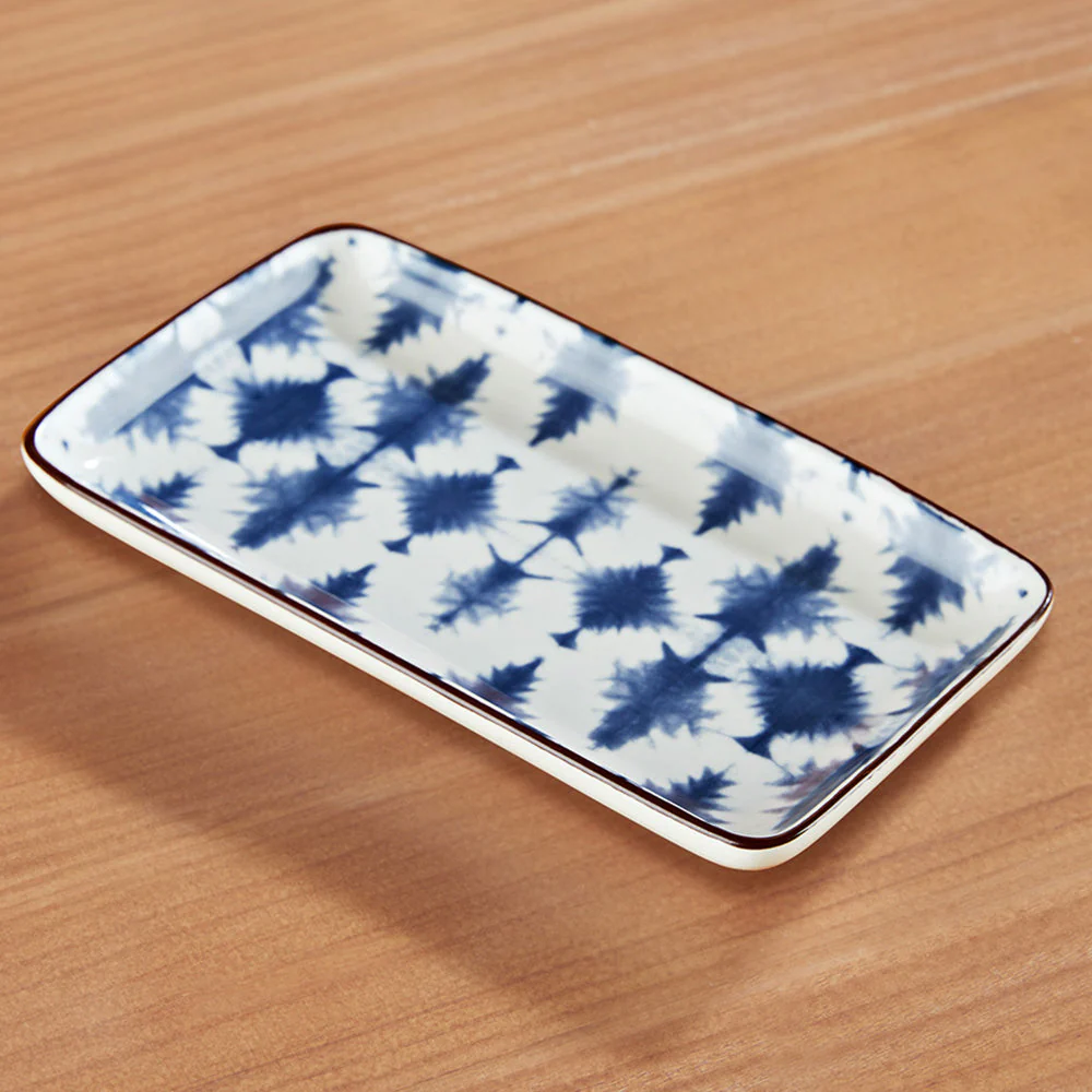 Indigo Porcelain Serving Tray - Image 3