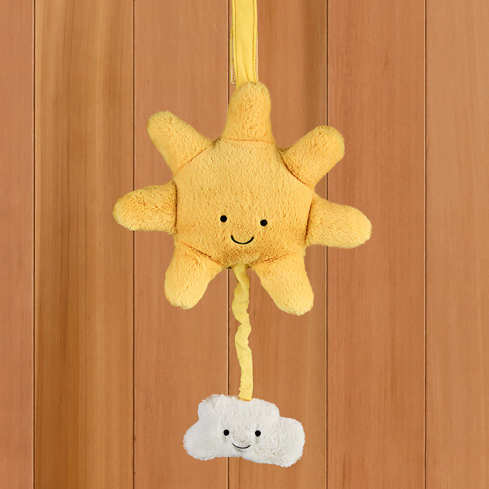 Jellycat Amuseables Plush Musical Pull Toy, Sun - Image 2