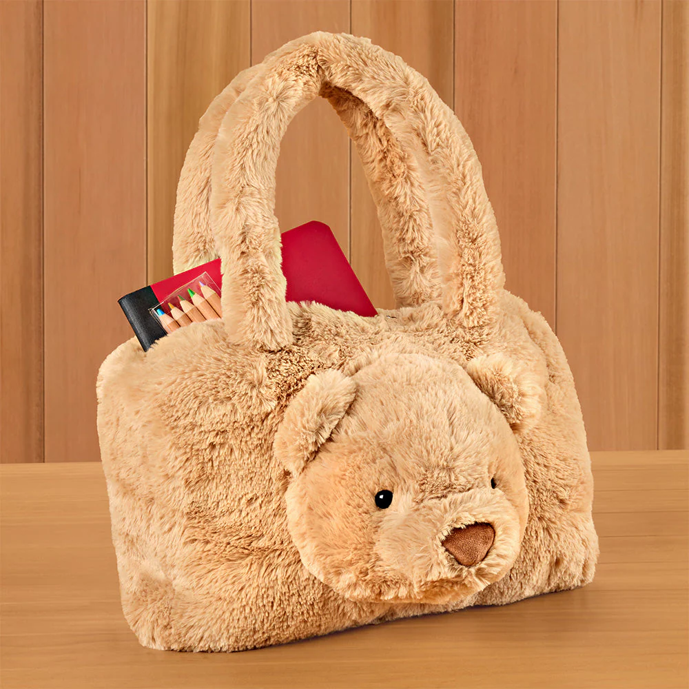 Jellycat Stuffed Animal Plush Tote Bag, Smudge Bear - Image 2