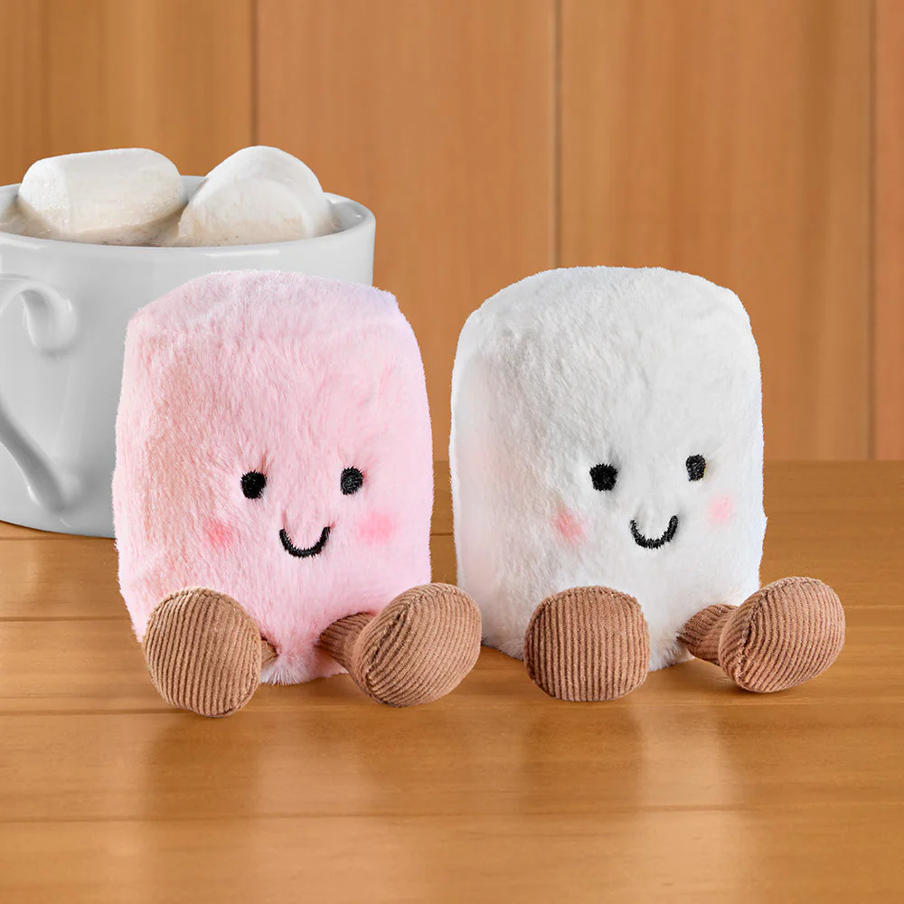 Jellycat Stuffed Animal Plush Toy, Amuseables Pink and White Marshmallows