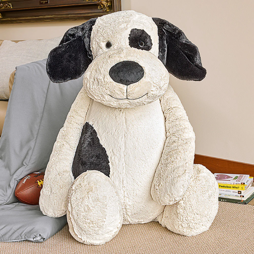 Jellycat Stuffed Animal Plush Toy, Bashful Black & Cream Puppy - Image 3