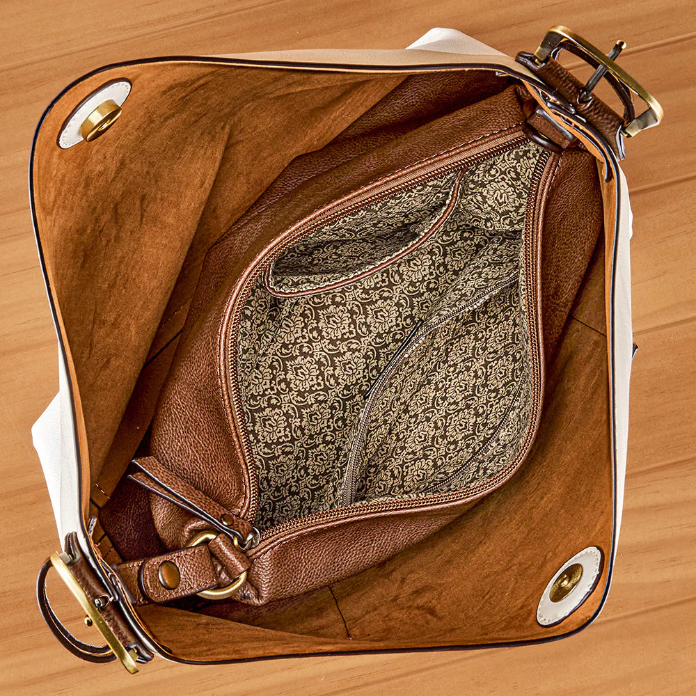 Joy Susan Vegan Leather Classic Hobo 2-in-1 Handbag - Image 2