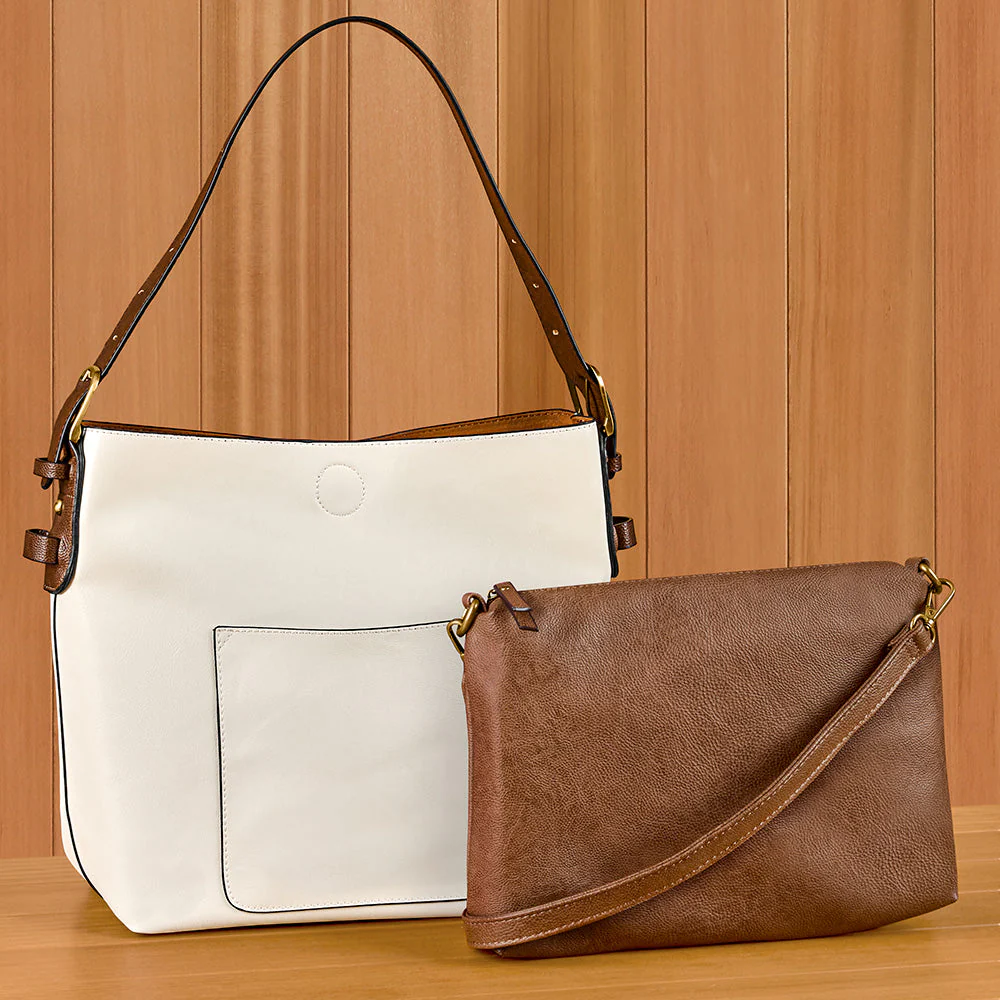 Joy Susan Vegan Leather Classic Hobo 2-in-1 Handbag - Image 4