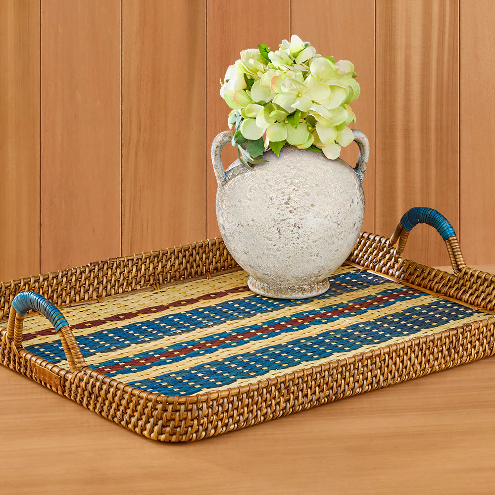 Juliska Danish Stripe Woven Serving Tray