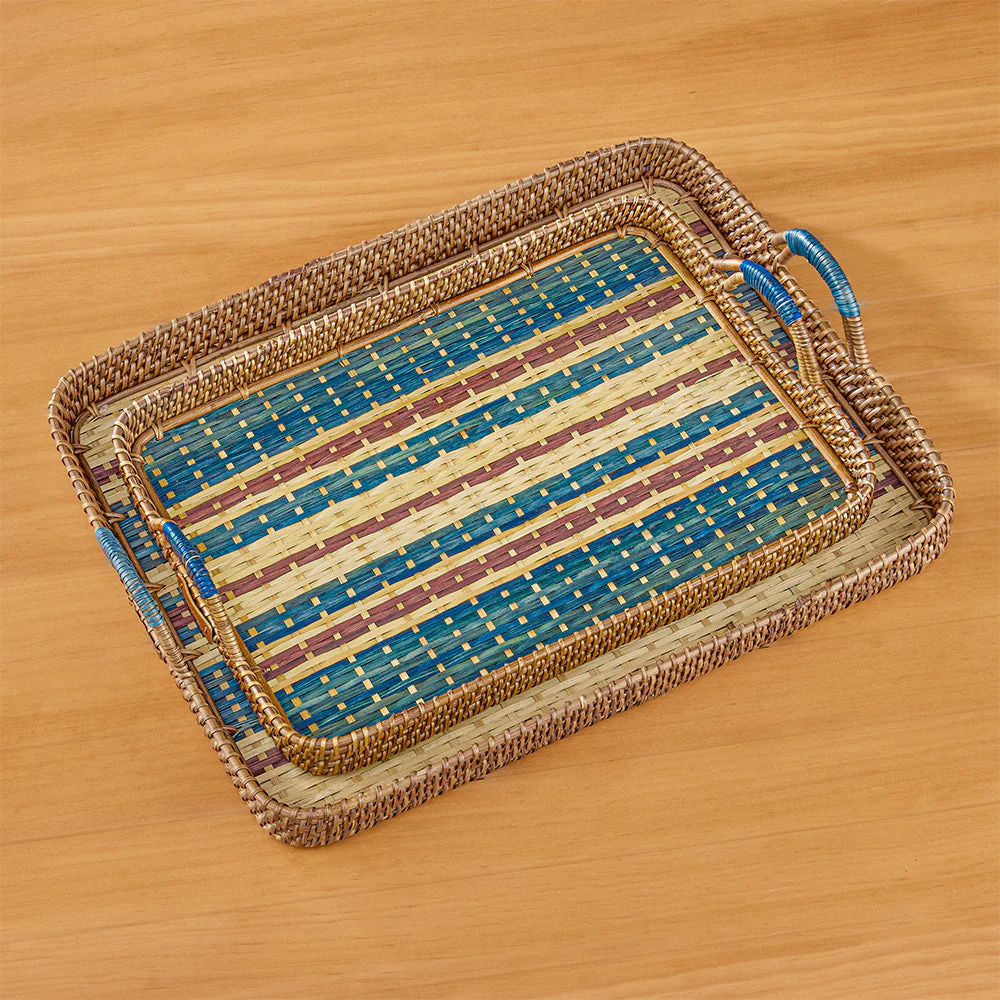 Juliska Danish Stripe Woven Serving Tray - Image 2