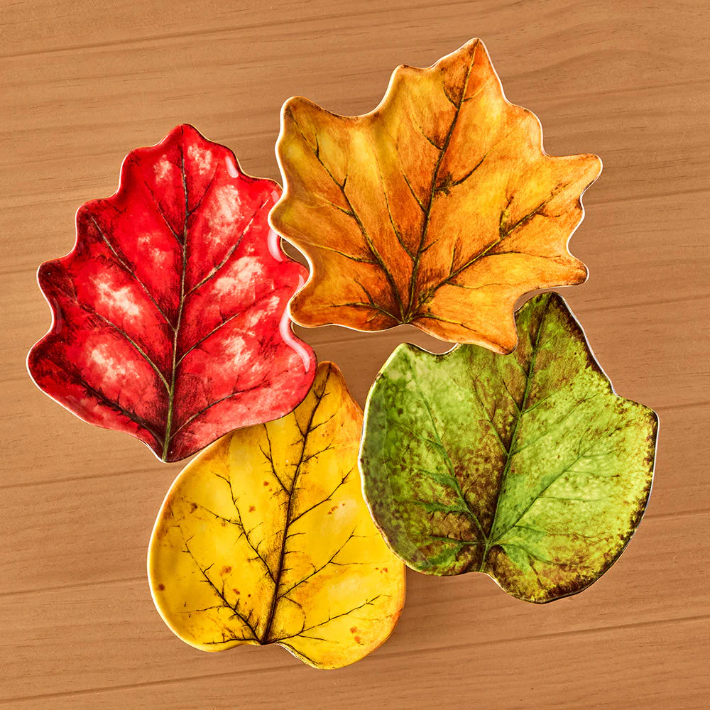 Juliska Forest Walk Autumn Leaf Appetizer Plate Set - Image 2