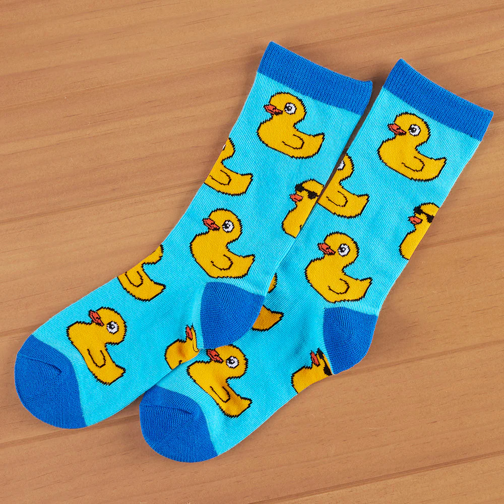 Kid's Fun Crew Socks, Rubber Duckies