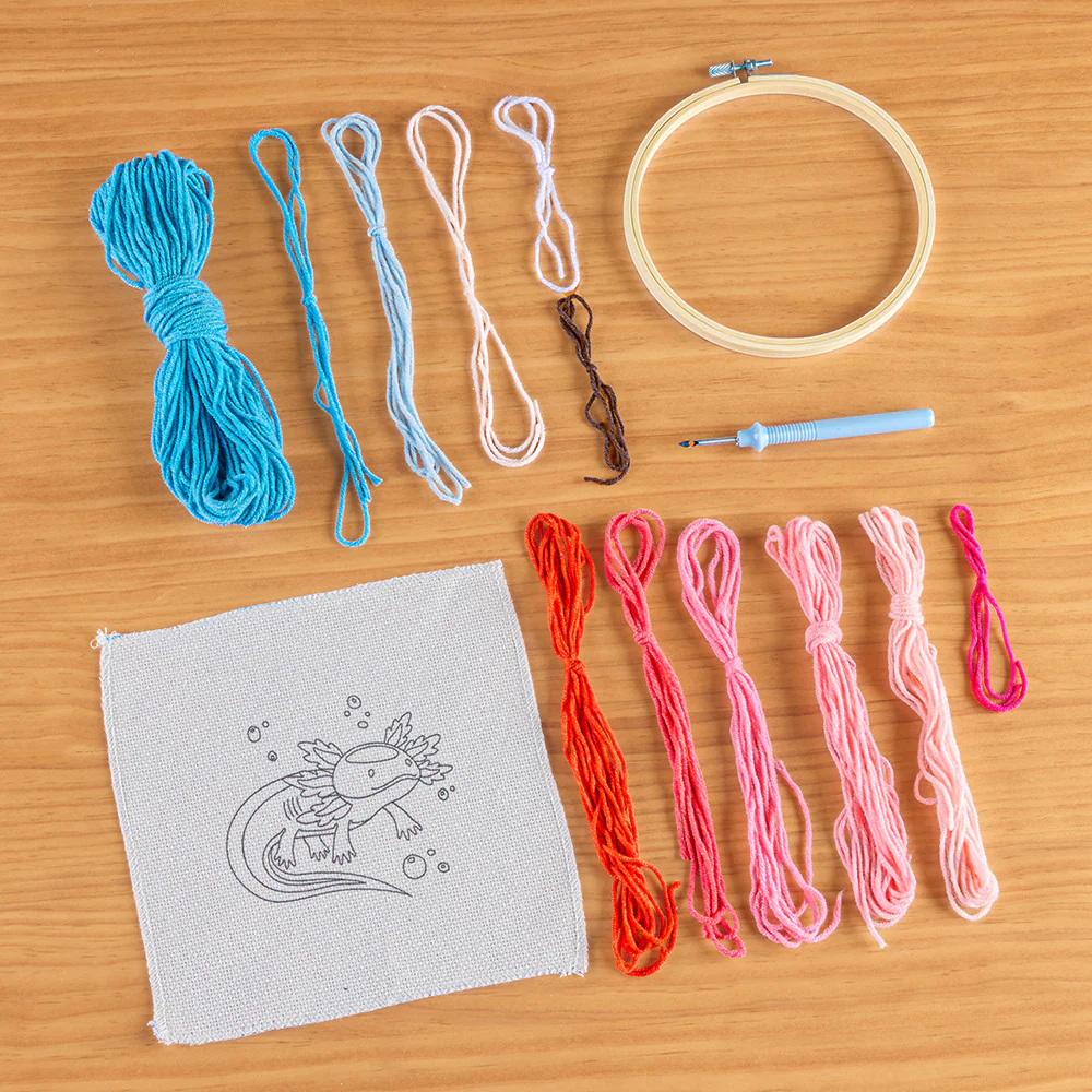 Kikkerland Axolotl Punch Needle Kit - Image 2