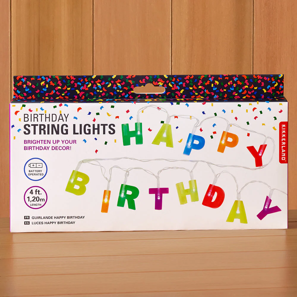 Kikkerland "Happy Birthday" String Lights - Image 2