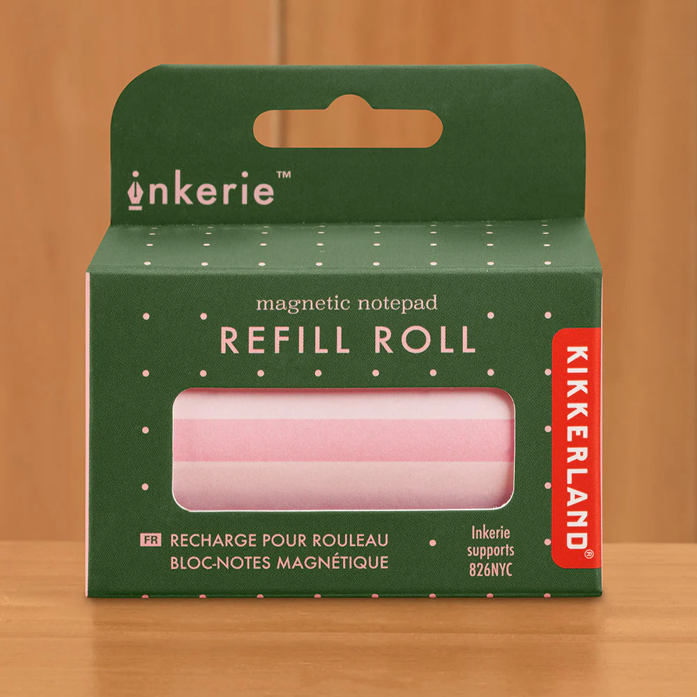 Kikkerland Inkerie Magnetic Note Roller Notepad and Refill Paper Roll - Image 2
