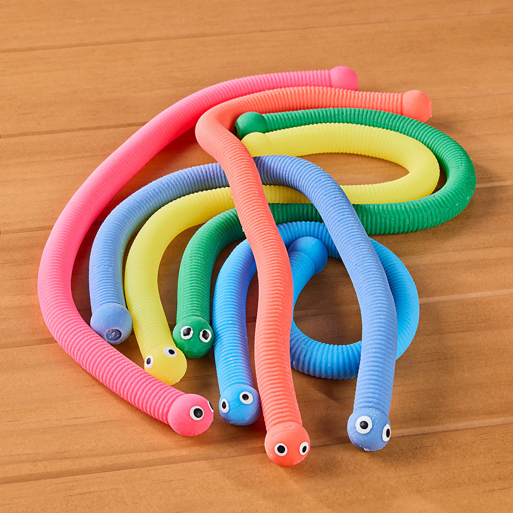 Kikkerland Kidoki Can of Worms Squishy Fidget Toy - Image 2