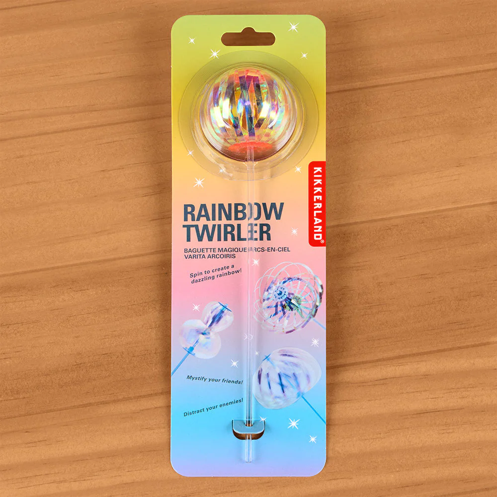 Kikkerland Rainbow Twirler Wand Fidget Toy - Image 4