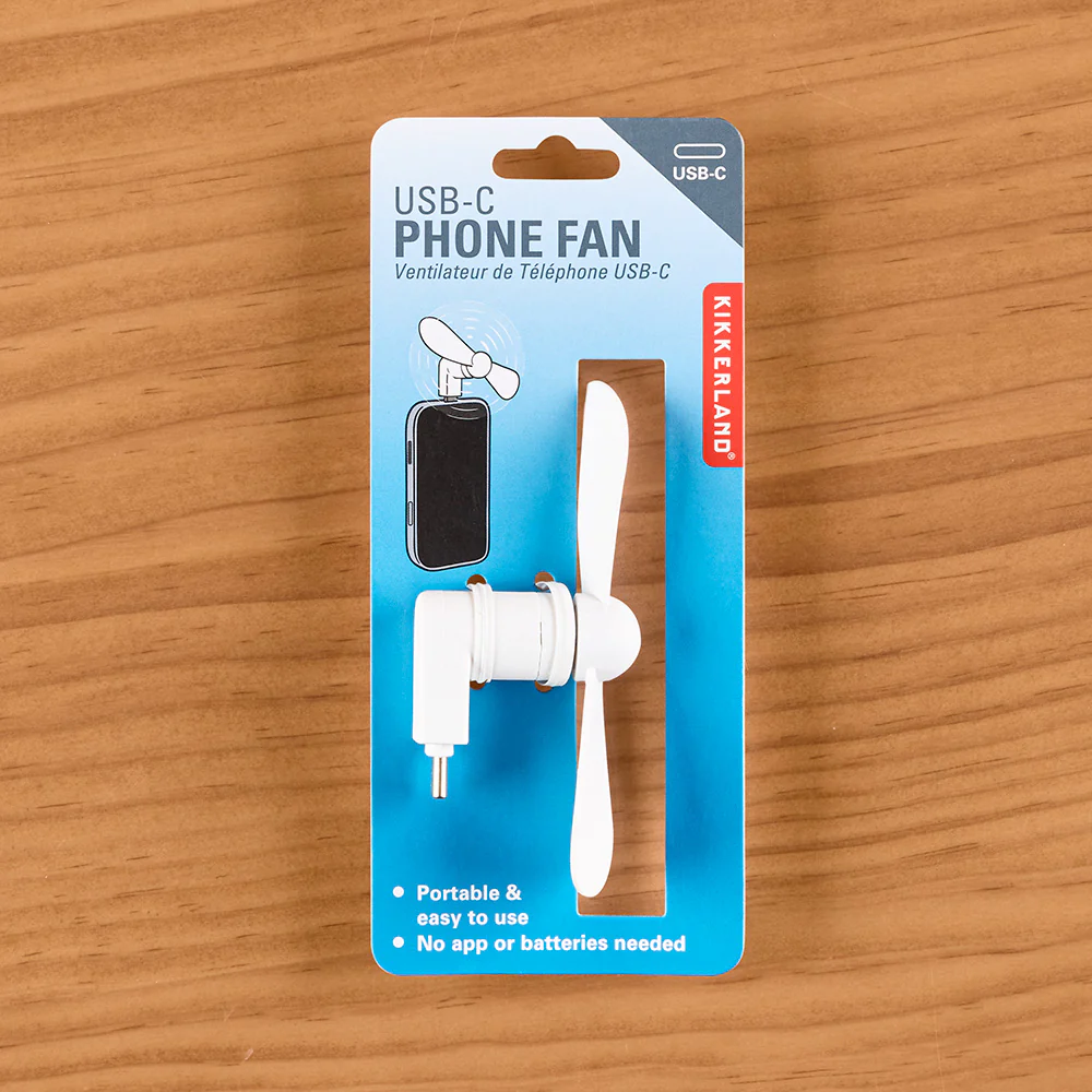 Kikkerland USB-C Phone-Powered Personal Fan - Image 2