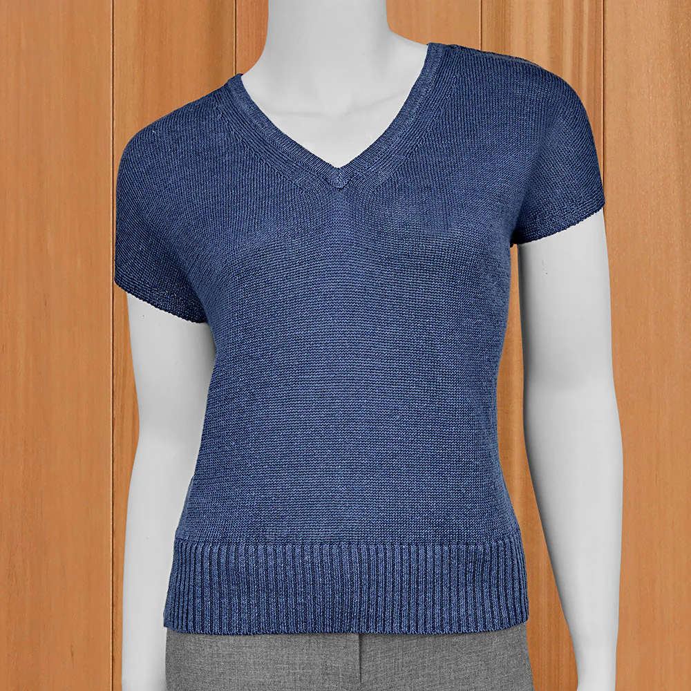 Kinross Women’s Cap Sleeve Linen Pullover - Image 2