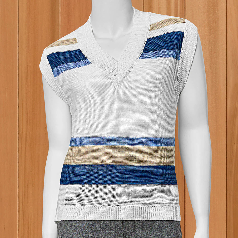 Kinross Women’s Sleeveless Striped Linen Pullover