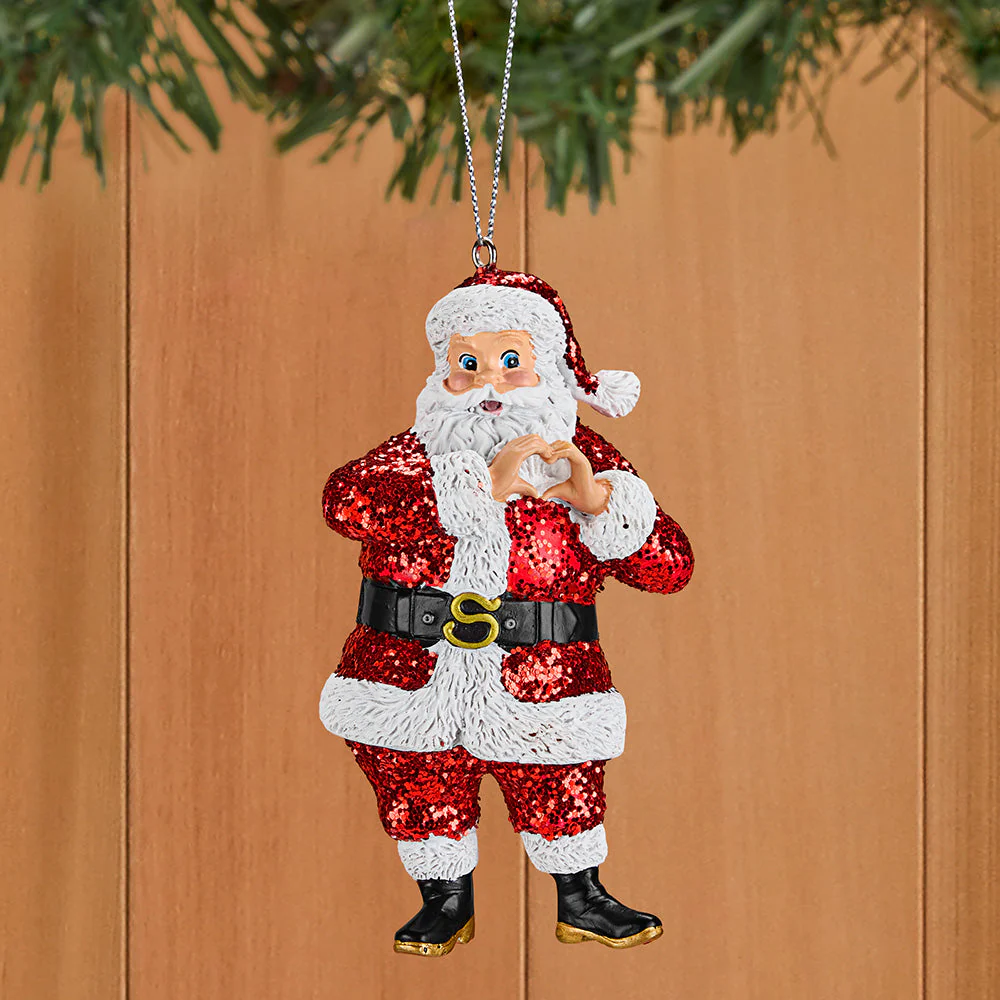 Kurt Adler Ornament, "Heart Hands" Santa