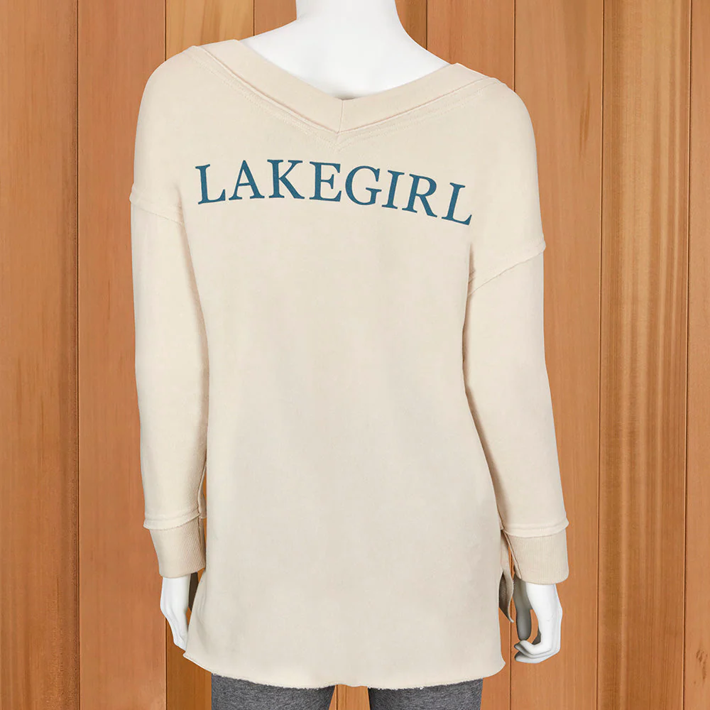 Lakegirl Women's Cloud Fleece Raw Edge Sweatshirt - Image 2