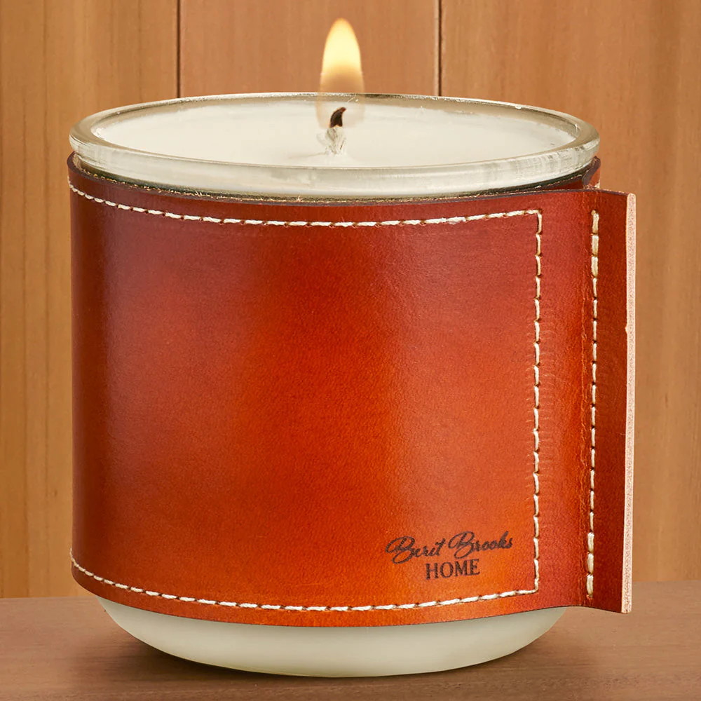 Leather-Wrapped Candle - Image 2