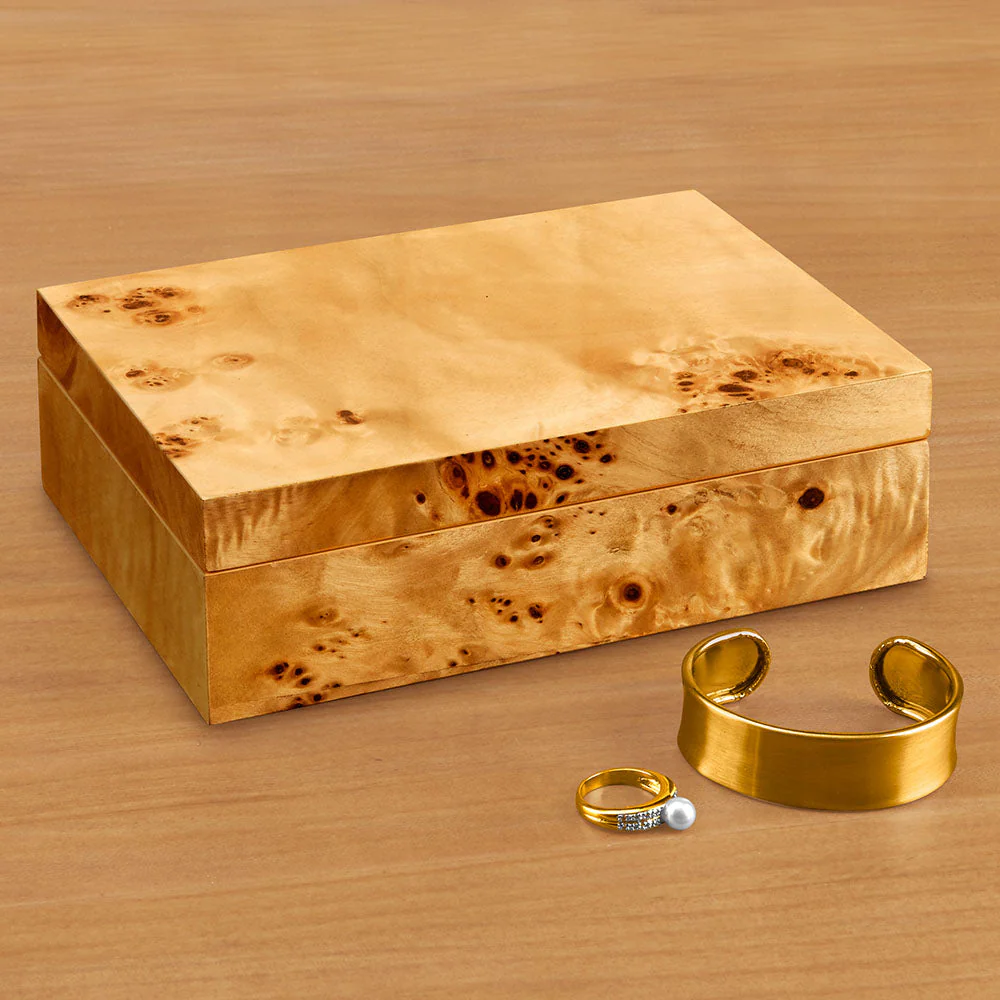 Leiden Maple Burl Wood Box - Image 2
