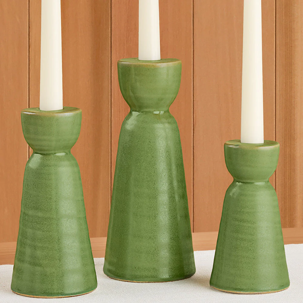 Libbey Stoneware Taper Candleholders - Image 2