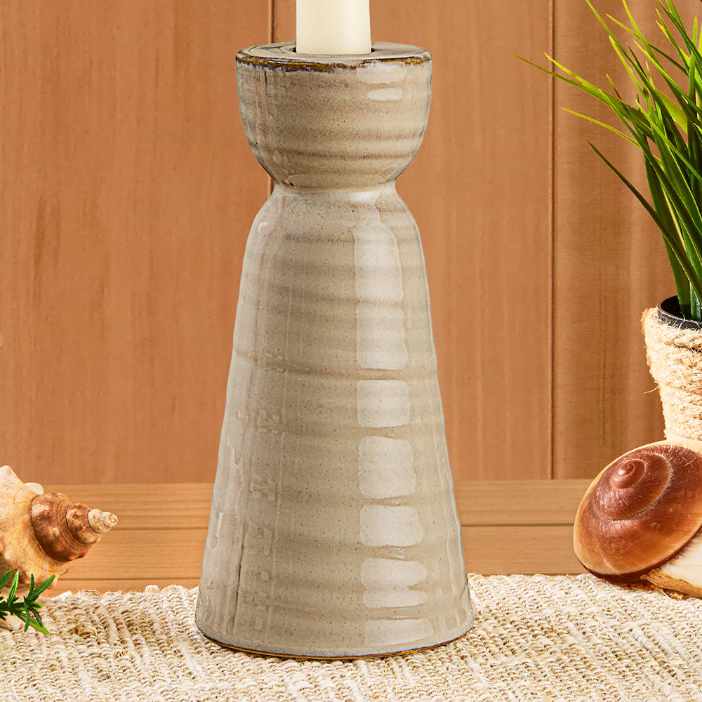 Libbey Stoneware Taper Candleholders - Image 4