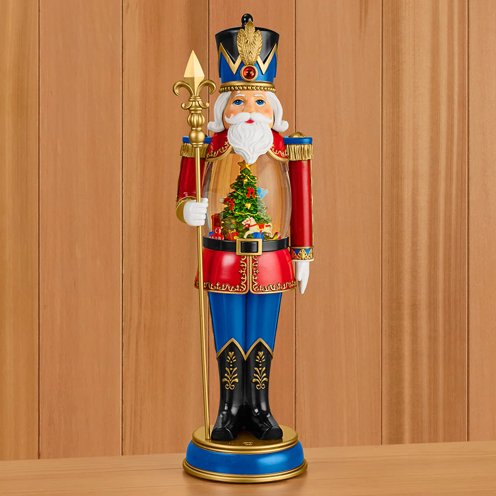 Lighted Nutcracker Snow Globe Figurine - Image 2