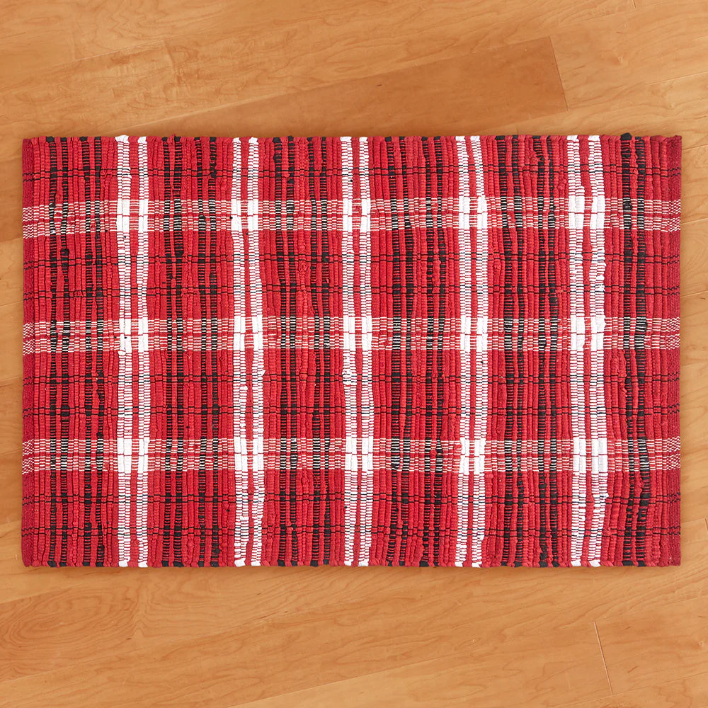 Lodge Plaid 2' x 3' Woven Chindi Rug