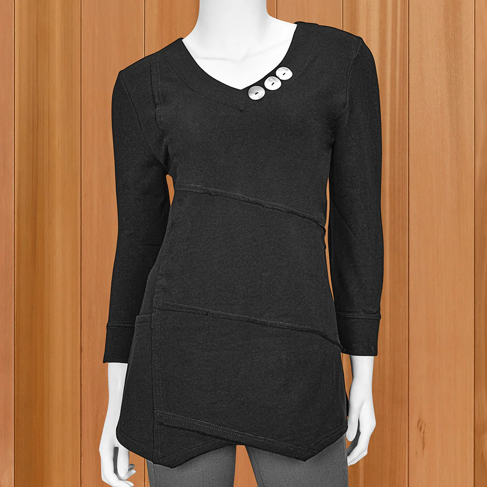 Lulu-B Asymmetric French Terry Pullover - Image 2