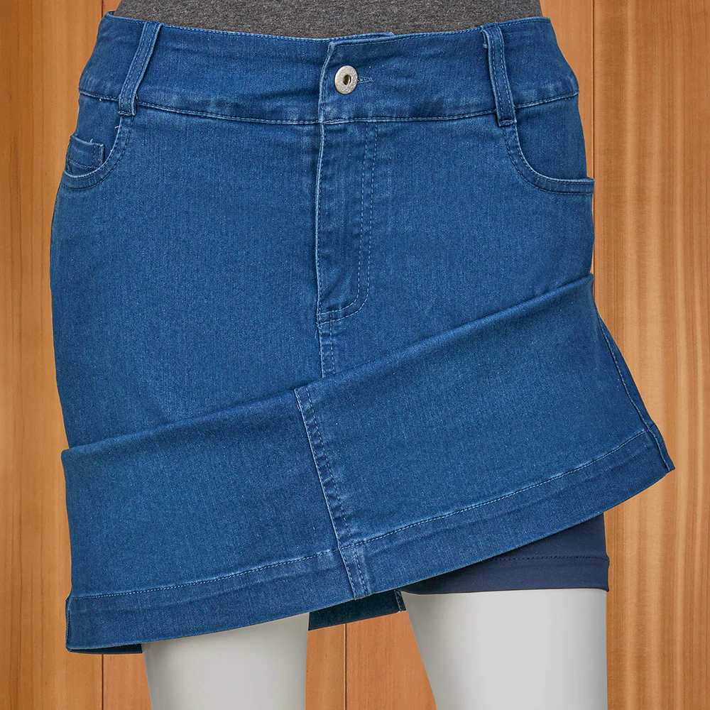 Lulu-B Classic Five-Pocket Denim Skort - Image 2