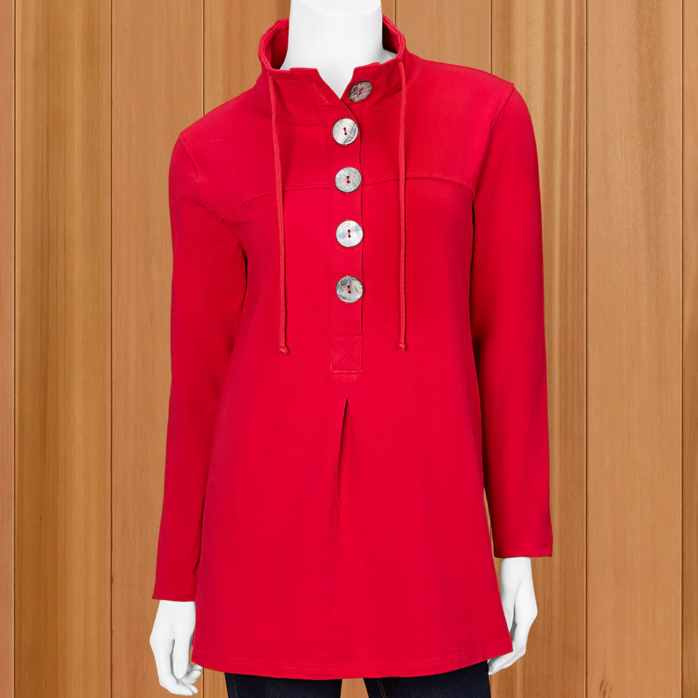 Lulu-B Five-Button High-Neck Pullover - Image 2