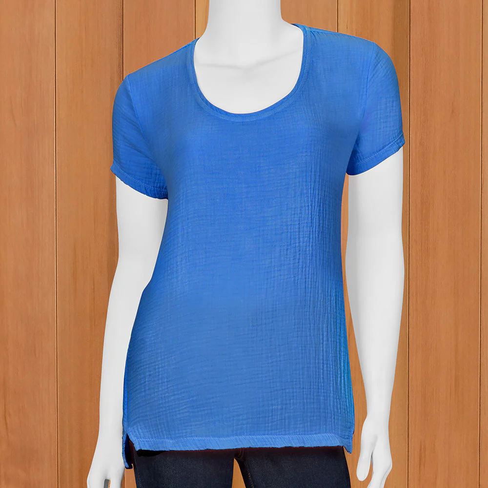 Lulu-B Lightweight Gauze Short Sleeve Top - Image 2
